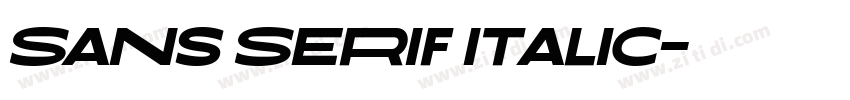 Sans Serif italic字体转换 Sans Serif italic字体转换